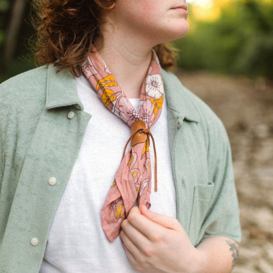 Janis Purple Floral Bandana